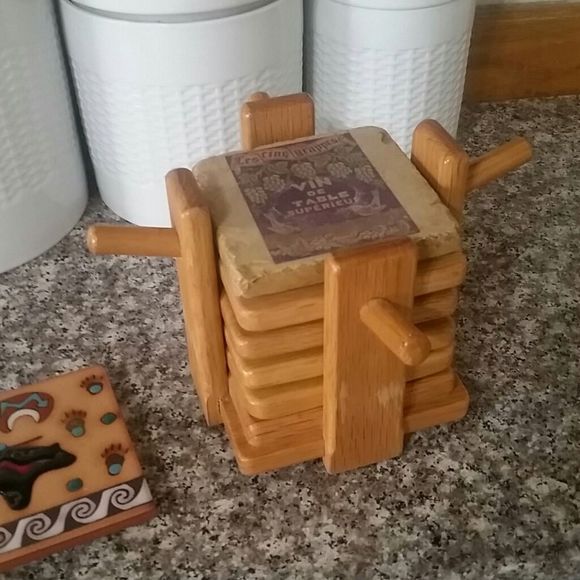 Wood Coaster Set - Picture 2 of 6
